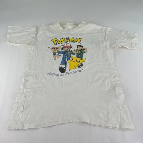 2000 Nintendo Pokémon Ash Pikachu T Shirt Youth Size M T-Shirt VTG Cartoon Anime - Picture 2 of 11